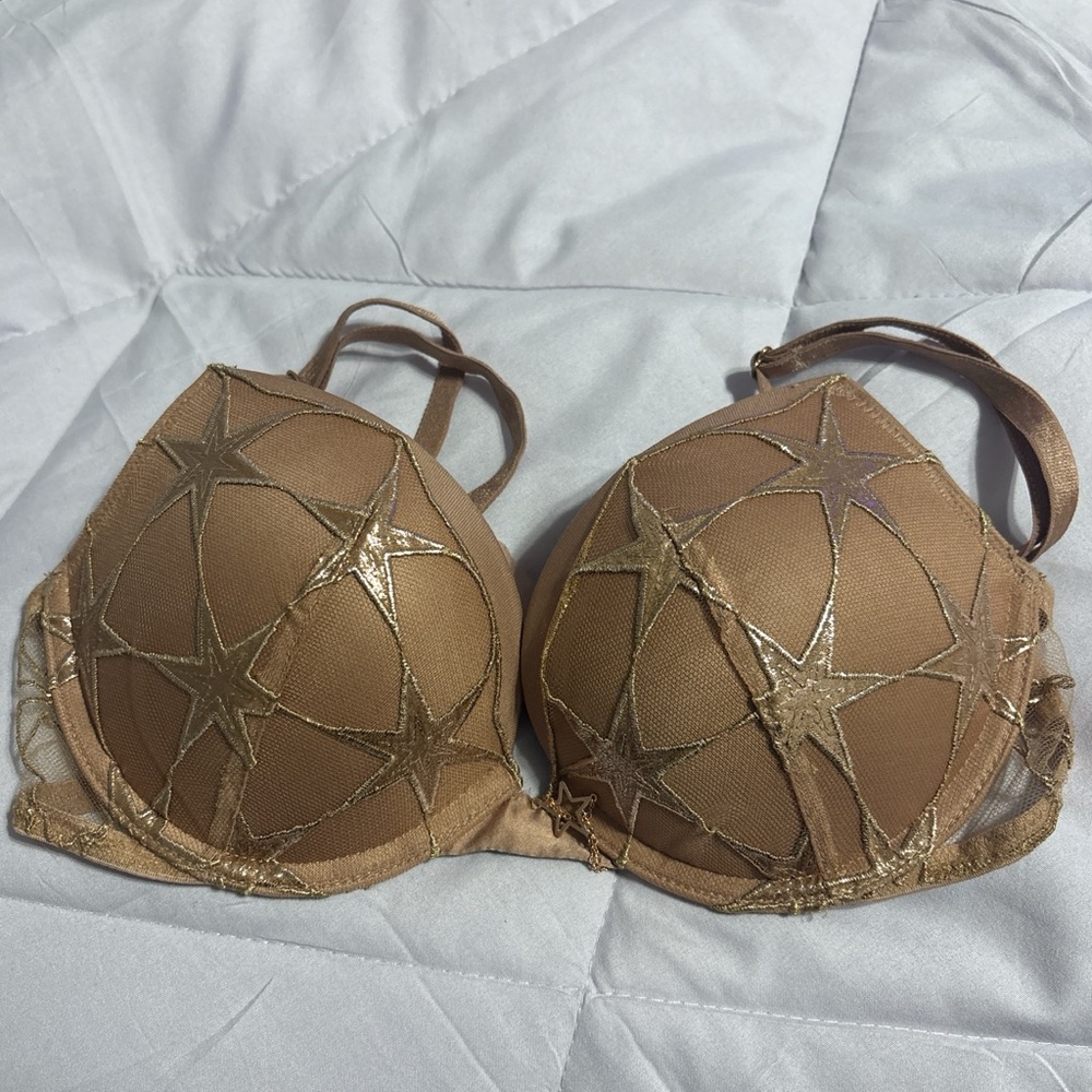 Victoria's Secret Brown and Gold Star Bra